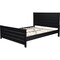 Homeroots Black Solid Wood King Bed Frame 523645 - alternate 9