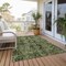 Homeroots 3' X 5' Olive Green and Dark Green Oriental Washable Non Skid Indoor Outdoor Area Rug 563775 - alternate 8
