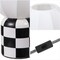 Jonathan Y Valarie 10.25" Contemporary Modern Checkerboard Ceramic w/Ribbed Cocoon Globe Shade LED Mini Table L JYL4203C - alternate 6