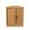 Homeroots 31in Natural Wood Corner Accent Cabinet 693403 - alternate 5