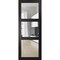 Sartodoors Slab Barn Door Panel, Lucia 2555 Matte Black with Clear Glass, Sturdy Finished Doors, Pocket Clos LUCIA2555S-BLK-2896 - alternate 1