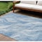 Homeroots 10' X 14' Denim Blue And Sky Blue Abstract Washable Indoor Outdoor Area Rug 582985 - alternate 1