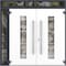 Vdomdoors Metal Double Doors Deux 5755 Gray Graphite Clear Glass 1 Sidelight and Top Transom Entry Modern Pai DEUX5755DEXD-GRE-W72+14xH80+14-RH-O - alternate 3