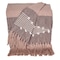 Homeroots 50" X 60" Taupe and Gray Woven Cotton Striped Throw Blanket with Fringe 548937 - alternate 6