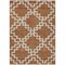 Homeroots 5' X 8' Brown And Ivory Geometric Washable Indoor Outdoor Area Rug 593781 - alternate 6