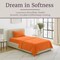 Lavish Home Brushed Microfiber Twin Sheets 3-Piece Sheet Set with Pillowcase, Flat, and Fitted Sheets, Rust 66-MF75S-T-RUS - alternate 5