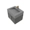 Castello Usa Nile 24-inch Black Vanity Set with Gray Top and Gold Handles CB-MC-24BLK-GLD-2053-GR - alternate 1