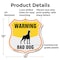 Signmission Beware Of Dog Shield Sign Warning Bad Do, 12 Inch X 12 Inch, Plastic Sign SHI-P-12-361 - alternate 4