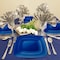 Smarty Had A Party 8.5" Blue Flat Rounded Square Disposable Plastic Buffet Plates (120 Plates), 120PK 4838B-CASE - alternate 6