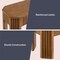 Alaterre Furniture Fluted Solid Wood Console Table 36 in Modern Entryway Table with Storage Shelf AFTBL-028 - alternate 9