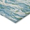 Homeroots 5' X 8' Teal Blue Ivory And Green Abstract Washable Indoor Outdoor Area Rug 600319 - alternate 9