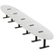 Skutchi Designs 22ft Oval Conference Table With Power | Harmony Series | 20 Person Meeting Room Table HAR-OVL-48X264-T.BK-U779-EBLK - alternate 1