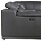 Homeroots Gray Italian Leather Power Reclining U Shaped Eight Piece Corner Sectional With Console 366360 - alternate 5