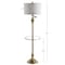 Jonathan Y Cora 60" Modern Metal LED Floor Lamp with Integrated Glass Side Table and Swing Arm, Brass/Clear JYL3055A - alternate 10
