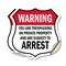 Signmission No Trespassing Shield Sign Warning You A, 18 inch X 18 inch, Vinyl Decal, 2PK SHI-D-2PACK-18-423 - alternate 1