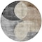 Homeroots 8' Pewter Brown And Charcoal Round Geometric Washable Indoor Outdoor Area Rug 604931 - alternate 8