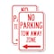Signmission No Parking Tow Away Zone with Left Arrow, 18'' X 24'' 2 Signs, Heavy Gauge Aluminum, 2PK A-1824-2PACK-23610 - alternate 1