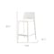 Homeroots Set of Four 26" White Faux Rattan Heavy Duty Plastic Low Back Outdoor Counter Height Bar Chairs 565352 - alternate 4