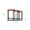 Homeroots Set of Three 17" Black And Brown Solid Wood Nested Tables, 3PK 379805 - alternate 4