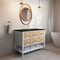 James Martin Vanities Olena 48" Single Vanity, Light Mappa Burl and Polished White, w/ 3 CM Phantome Eclos Top D804-V48-LMB-3PHT - alternate 8