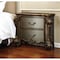 Homeroots 30" Bone Wood Two Drawer Nightstand 374248 - alternate 3