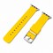 Elegani Replacement Rubber Watch Replacement Band Compatible with Apple Watch 40mm, Yellow, Silver Buckle OMGSWT-YLW-40 - alternate 1