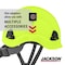 Jackson Safety Climbing Inspired Hard Hat, HDPE, 6 Point Rapid Dial, Hi-Viz Green 20906 - alternate 3