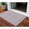 Homeroots 3' X 5' Purple Green And Ivory Plaid Washable Indoor Outdoor Area Rug 601506 - alternate 1