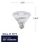 Bulbrite 75-Watt Equivalent Dimmable Flood PAR30SN Medium E26 LED Light Bulb, 3000K, 6PK 861729 - alternate 3