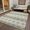 Homeroots 5' X 8' Artichoke Green Ivory And Beige Geometric Washable Indoor Outdoor Area Rug 597861 - alternate 9
