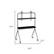Homeroots 50in Black And Silver Stainless Steel Open Shelving Rolling TV Stand 698914 - alternate 6