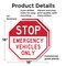 Signmission Stop Emergency Vehicles Only, 18 inch X 18 inch, Plastic Sign, 2PK OC-P-2PACK-18-302 - alternate 6