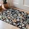 World Rug Gallery Vine Floral Area Rug 2 ft x 3 ft Black WR145BLACK2X3 - alternate 1