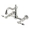 Kingston Brass Two-Handle Wall Mount Bridge Kitchen Faucet, Polished Nickel KS1266TAL - alternate 1