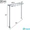 Amgood 48 in. Stainless Steel Table-Mounted Pot Rack AMG TMP-48-Z - alternate 4