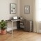 Homeroots 47" Taupe and Silver L Shape Computer Desk With Three Drawers 333379 - alternate 4