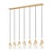 Z-Lite Aimie 7-Light Linear Chandelier, 7 in W, Modern Gold 828P7-7L-MGLD - alternate 1