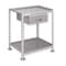 Pucel Utility Table, Two Shelf with 1 Drawer, 25 in W x 19 in D x 34 in H, Gray TU-1925-2-1D-C3 - alternate 1