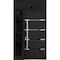 Vdomdoors Steel Door Deux 1105 Black Enamel Sidelight and Transom Window Sidelite Stainless Inserts Entry Doo DEUX1105EXD-BLK-W36+16xH80+16-RH-O - alternate 1