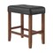 Alaterre Furniture Madison Backless Counter Height Stool True Walnut Finish with Black PU AVMA2170 - alternate 1