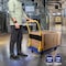 Wrightmaster 1100 lb. Capacity 4-Wheel Steel Standard Duty Platform Truck - Blue, Folding Push Cart ZR-EX-500 - alternate 7