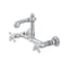 Kingston Brass Double-Handle Wall Mount Bathroom Faucet, Polished Chrome KS7251PX - alternate 1