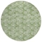 Homeroots 8' Green And Ivory Round Geometric Washable Indoor Outdoor Area Rug 583344 - alternate 7