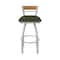 Holland Bar Stool Co Revelle 36in Swivel Extra Tall Bar Stool, Anodized Nickel Finish, Medium Back and Canter Pine Seat 881 - alternate 7