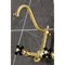 Kingston Brass Two-Handle Wall Mount Bridge Kitchen Faucet, Brushed Brass KS1247PKX - alternate 5