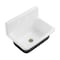 Kingston Brass 30" Cast Iron Single Bowl Wall Mount Kitchen Sink, 2-Hole with Strainer, White/Brushed Nickel KGCKWS3020108 - alternate 1