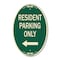Signmission Reserved Parking Sign Resident Parking Only , 12 In X 18 In Architectural, Heavy Gauge Aluminum A-OV-G-1218-23038 - alternate 1