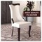 Leisuremod Novara Collection Modern Wooden Dining Chair in Off White Velvet, 2PK NC20CRF2 - alternate 9