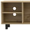 Homeroots 71in Natural Wood Enclosed and Open Storage TV Stand 478334 - alternate 3