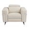 Homeroots 41" Beige Italian Leather Power Recliner Chair 482248 - alternate 1